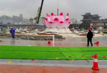 蓮花雕塑特供，美陳雕塑，蓮花噴泉雕塑定制廠家