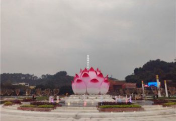 蓮花雕塑展品，花園小品，水景蓮花噴泉雕塑優選