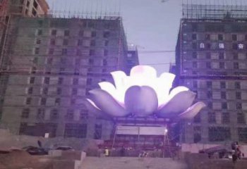 鏤空蓮花雕塑專供，鍛造工藝，燈光蓮花雕塑生產(chǎn)廠家