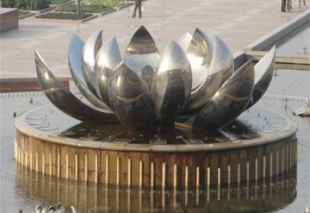 臥蓮雕塑生產商，地標擺件，不銹鋼臥蓮雕塑生產