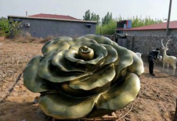 玫瑰花雕塑標準，中式工藝，玻璃鋼玫瑰花雕塑精選