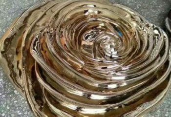 玫瑰花雕塑定制預(yù)定，小區(qū)擺件，電鍍玫瑰花雕塑服務(wù)商