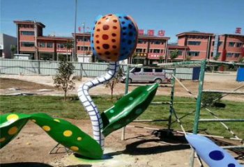 噴漆喇叭花雕塑