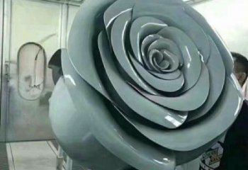 月季雕塑定價，景區雕塑，月季花朵雕塑廠家供給