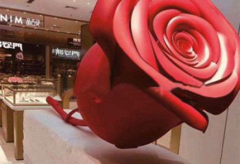 月季雕塑生產，透雕系列，紀念月季花朵雕塑展品
