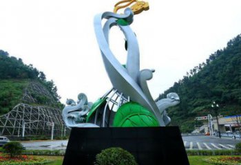 廣場(chǎng)蘭花雕塑供求，露天雕塑，蘭花花朵雕塑標(biāo)準(zhǔn)廠家