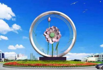 蘭花雕塑指用，景觀雕塑，園林蘭花花朵雕塑點擊