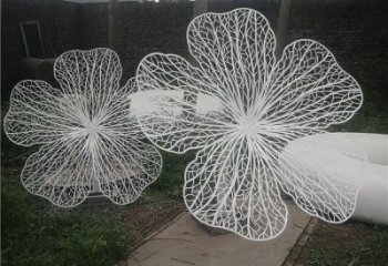 花朵雕塑服務(wù)商，公園小品，鏤空花朵雕塑供給
