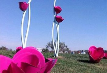 玫瑰花朵雕塑通用，景觀雕塑，空間玫瑰花朵雕塑標準