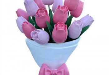 花朵雕塑生產,美陳組合,仿真郁金香花朵雕塑廠家