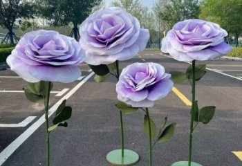 花朵月季雕塑定制廠家,街頭雕塑,月季花朵雕塑制作廠家