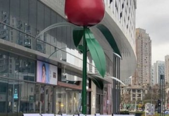 花朵月季雕塑制作常用,街道標識,月季花朵雕塑制造商