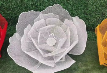 牡丹花雕塑標(biāo)準(zhǔn)，廣場(chǎng)系列，戶外鏤空牡丹花雕塑指用