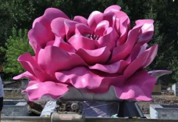 牡丹花雕塑廠家，廣場雕塑，不銹鋼牡丹花雕塑選用