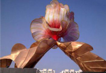 牡丹花雕塑制作，園林裝飾，不銹鋼牡丹花雕塑廠家