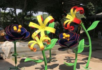 蘭花雕塑供求，露天雕塑，不銹鋼蘭花雕塑制作廠家