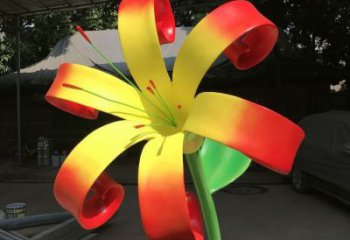 蘭花雕塑供應，圓雕體系，不銹鋼蘭花雕塑制作廠家