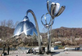 百合花雕塑供應，廣場雕塑，不銹鋼百合花雕塑供應商