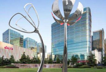 百合花雕塑通用，街景小品，不銹鋼百合花雕塑制造廠家