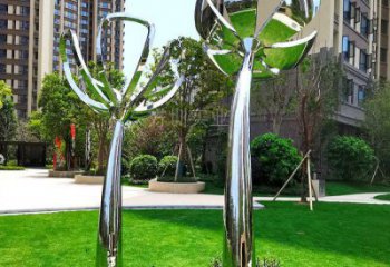 百合花雕塑指用，景觀雕塑，不銹鋼百合花雕塑廠家