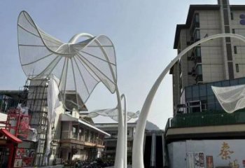 花傘雕塑承接，景觀雕塑，不銹鋼花傘雕塑定制廠家