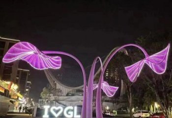 花傘雕塑訂做，街景小品，不銹鋼花傘雕塑制作