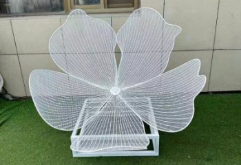 梨花雕塑常用，景觀概念，不銹鋼梨花雕塑擺件供求