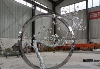 公共梅花雕塑訂做，城市裝飾，庭院梅花雕塑展品