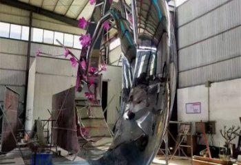 抽象梅花雕塑展品，小區雕塑，梅花雕塑精選