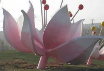 茉莉花雕塑供給，美陳雕塑，不銹鋼茉莉花雕塑廠家