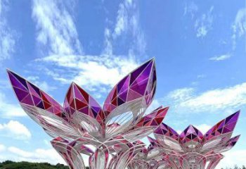 茉莉花雕塑觀賞型，公園小品，不銹鋼茉莉花雕塑廠家常用