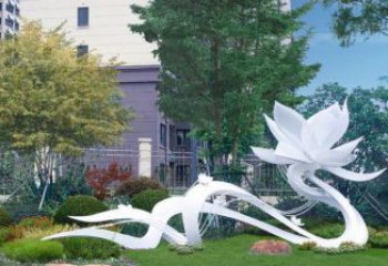 山茶花雕塑供求，美陳雕塑，不銹鋼山茶花雕塑優(yōu)選