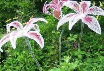 山茶花雕塑精選，中式工藝，鏤空山茶花雕塑廠家