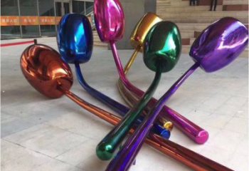 郁金香雕塑供應,多彩藝術,不銹鋼郁金香雕塑廠家