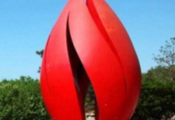 郁金香雕塑生產,城市裝飾,不銹鋼郁金香雕塑選定