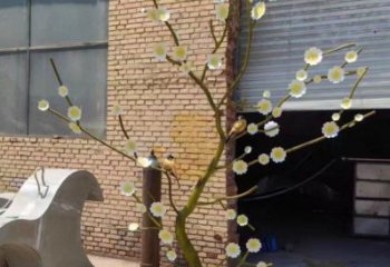 紫丁香雕塑定制，市標雕塑，廣場不銹鋼紫丁香雕塑定做