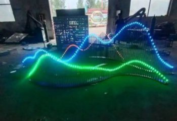 燈光假山雕塑，街景小品，假山雕塑抽象制作