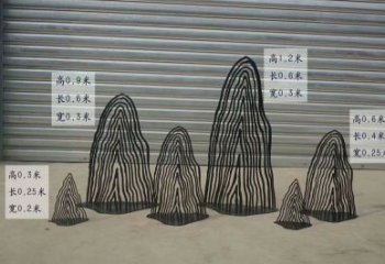 售樓部假山雕塑，鏤空發光雕塑，烤漆題材