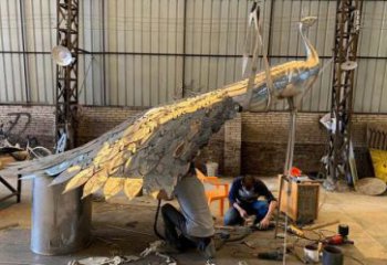 孔雀雕塑制作廠家，戶外雕塑，不銹鋼孔雀雕塑優(yōu)選