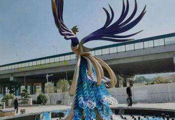 孔雀雕塑展品，公園小品，不銹鋼孔雀雕塑造型生產商