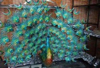 孔雀開屏景觀雕塑精品，小區雕塑，景觀孔雀開屏雕塑廠家