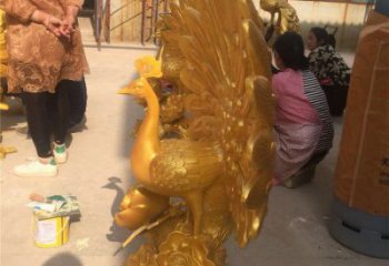 花園孔雀雕塑點擊，多彩藝術，銅孔雀雕塑承接