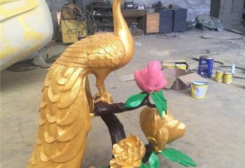 孔雀雕塑廠家，美陳雕塑，制造銅孔雀雕塑公司?