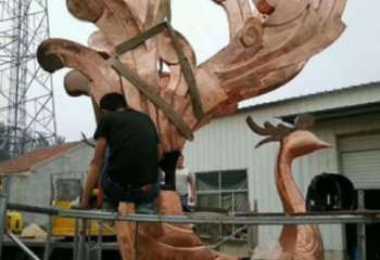 孔雀雕塑生產(chǎn)，戶外擺放，景觀銅孔雀雕塑精選