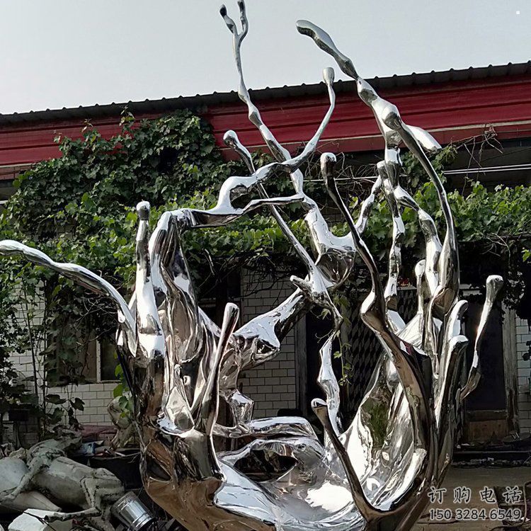 波浪雕塑制造商，城市雕塑，不銹鋼波浪雕塑觀賞型