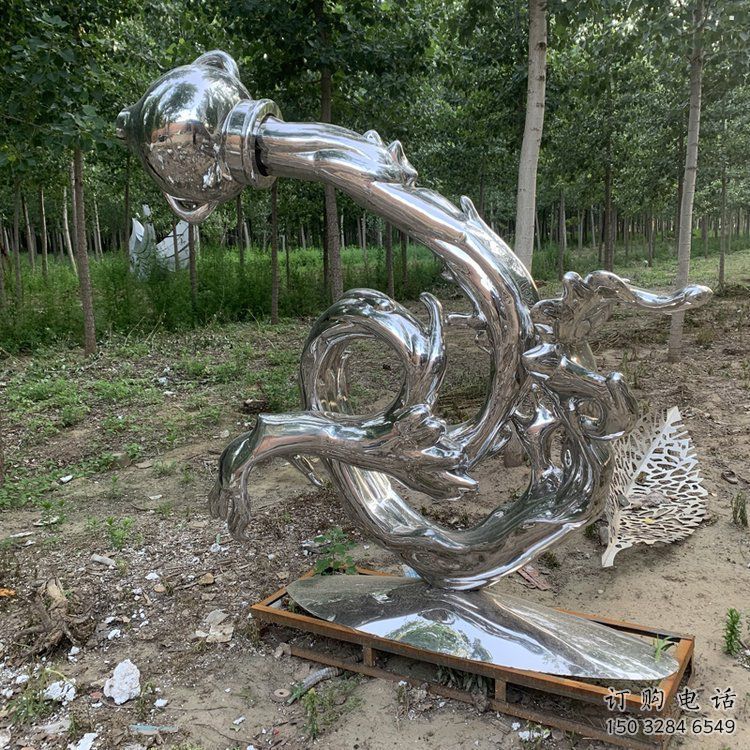 波浪雕塑制造商，鋼管組合，不銹鋼波浪雕塑優選