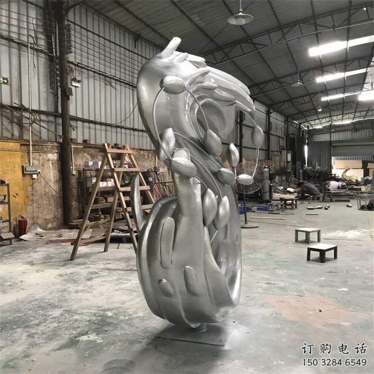 農(nóng)村海浪雕塑，鏤空景觀雕塑，抽象效果