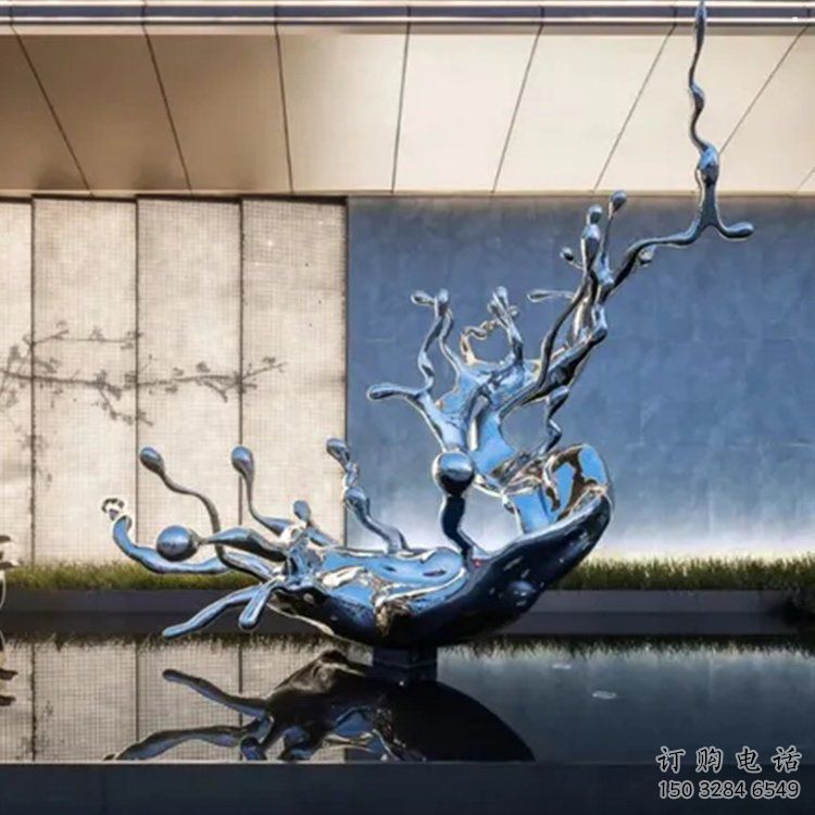 海浪雕塑底座優選，室外雕塑，不銹鋼海浪紋雕塑優選