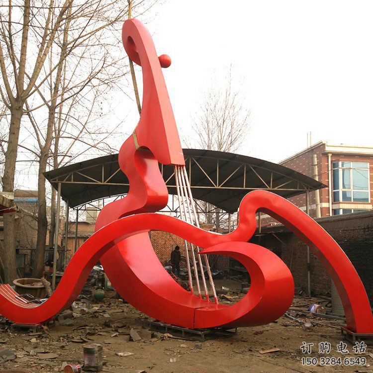 大提琴雕塑供求，抽象雕塑，不銹鋼大提琴雕塑優選