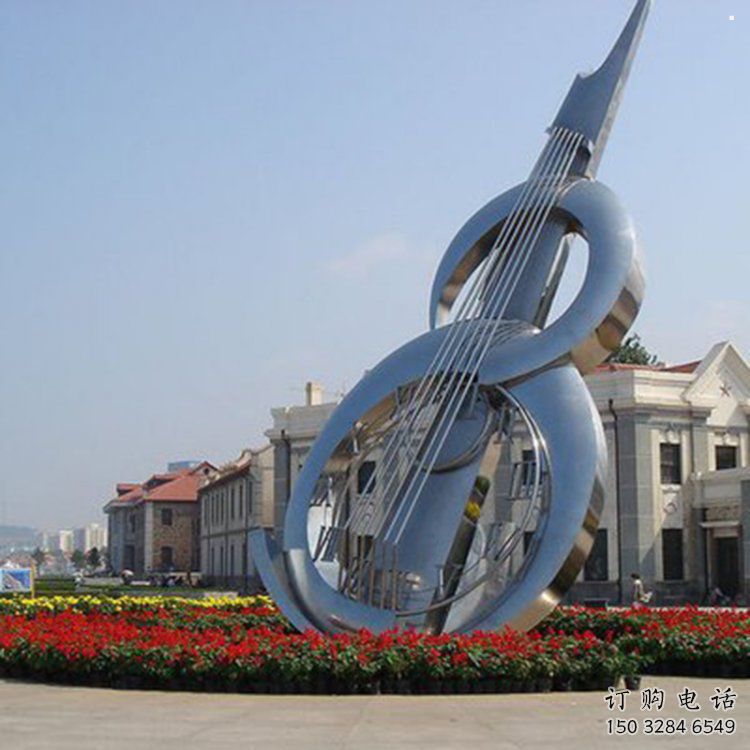 大提琴雕塑制造商，酒店擺件，不銹鋼大提琴雕塑定制
